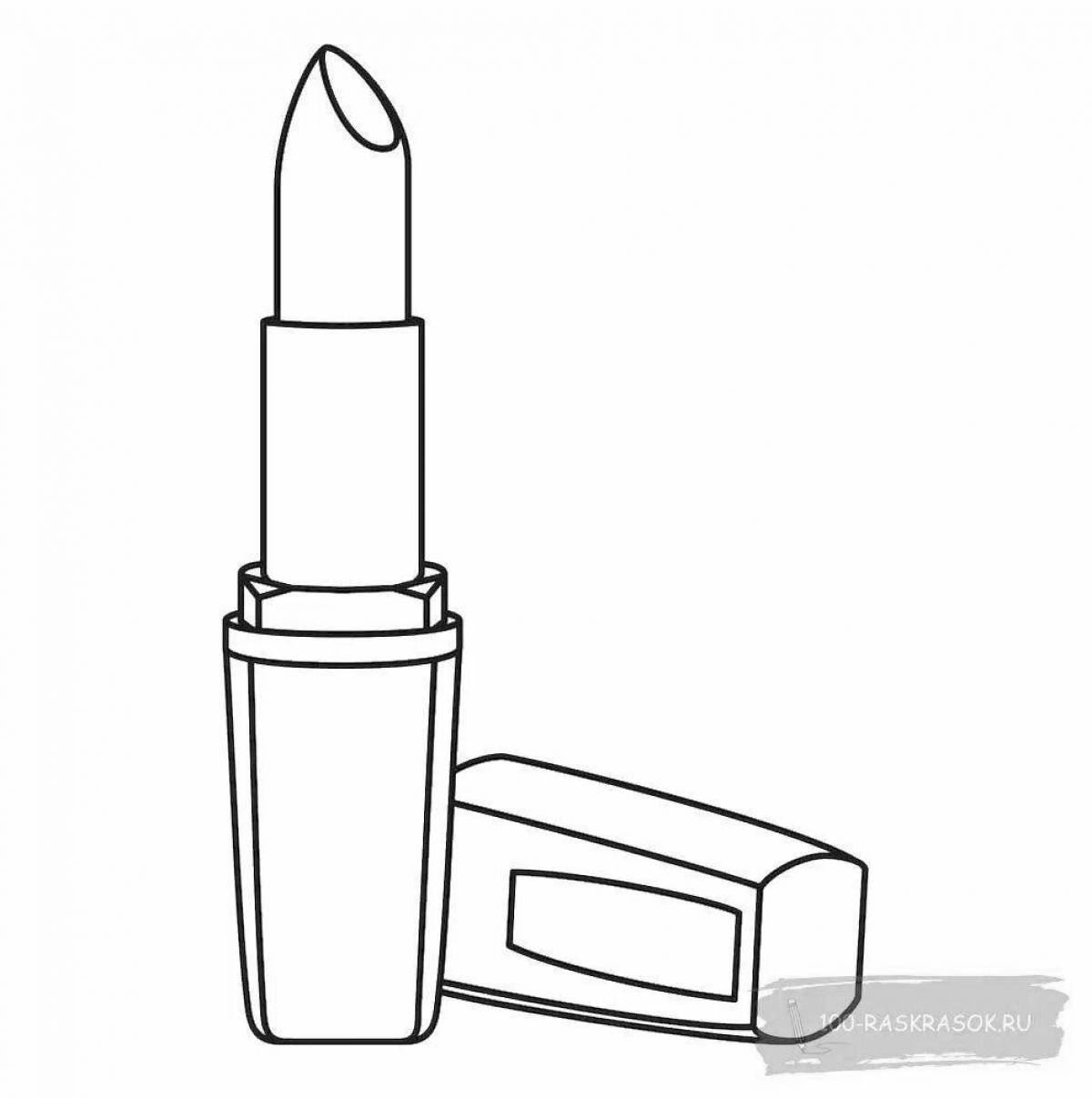 Color lipstick coloring page