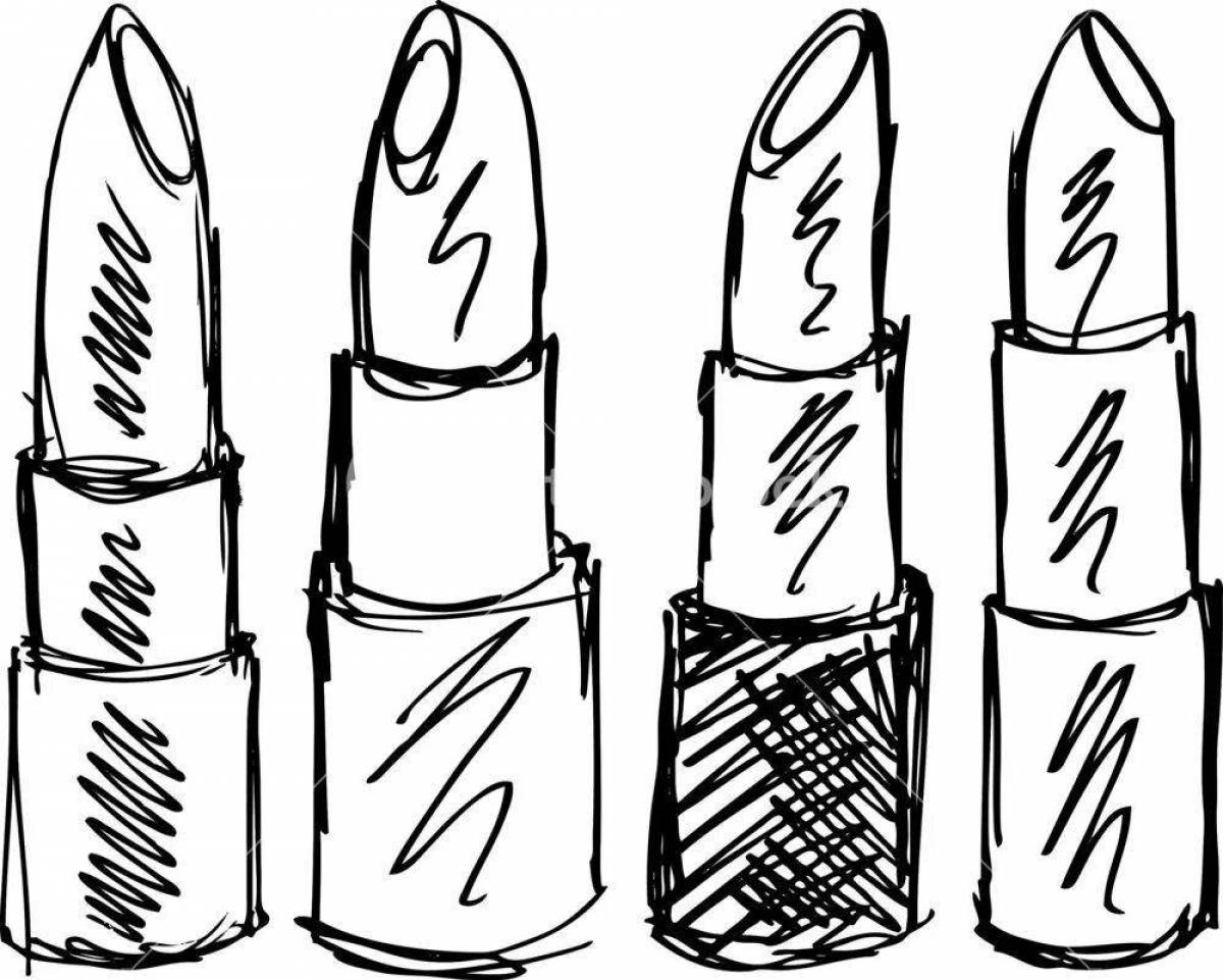 Coloring page for bright eye shadow