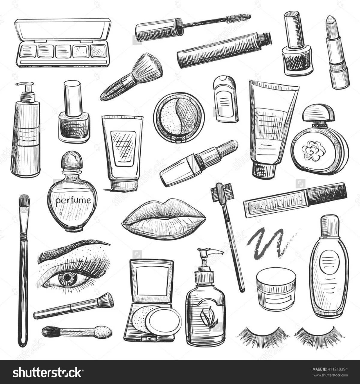 Coloring page of shining eyeshadow