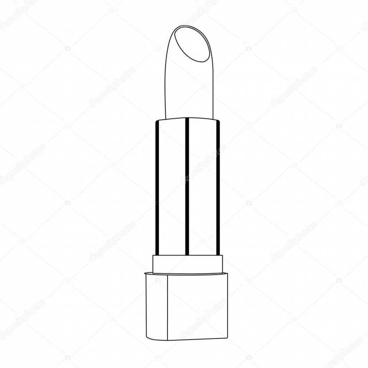 Sparkling lipstick coloring page
