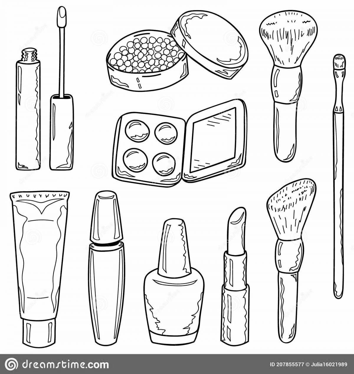Glitter eyeshadow coloring page