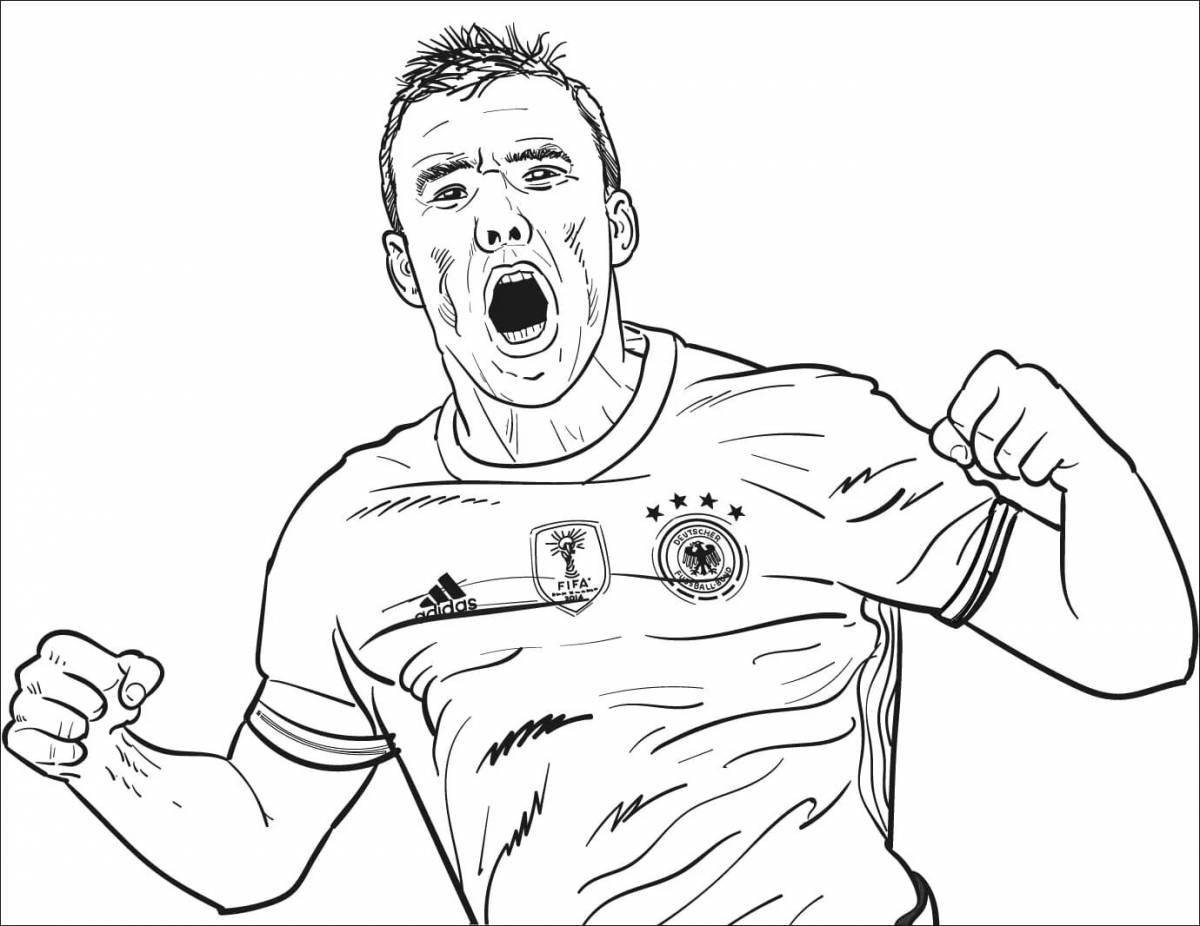 Coloring animated football players