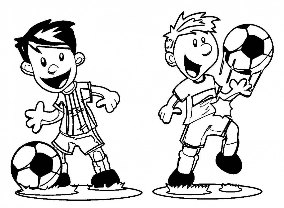 Coloring page brave football players