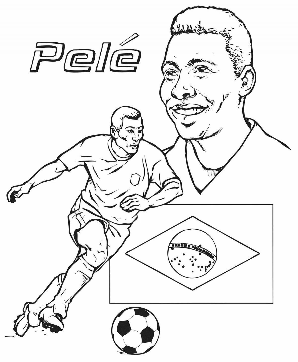 Coloring page leaving football players