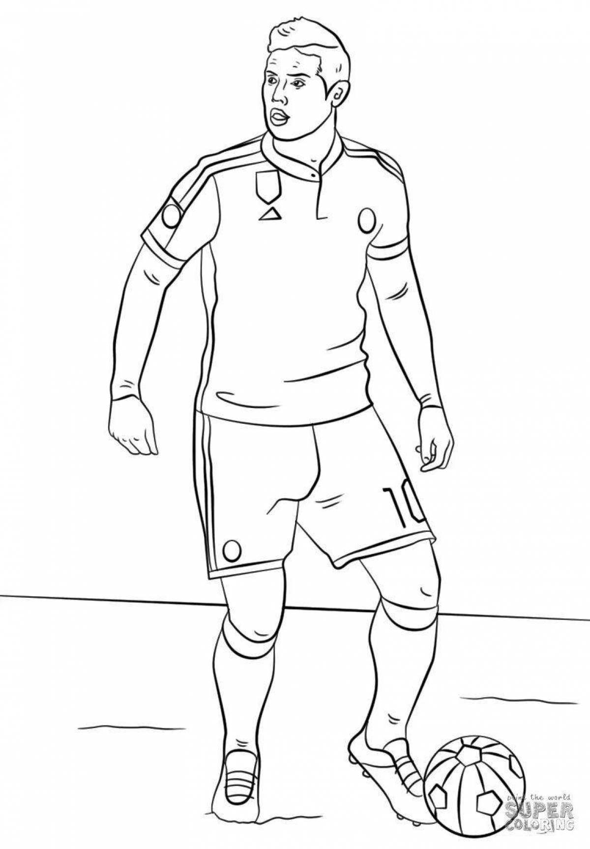 Coloring book sports football players