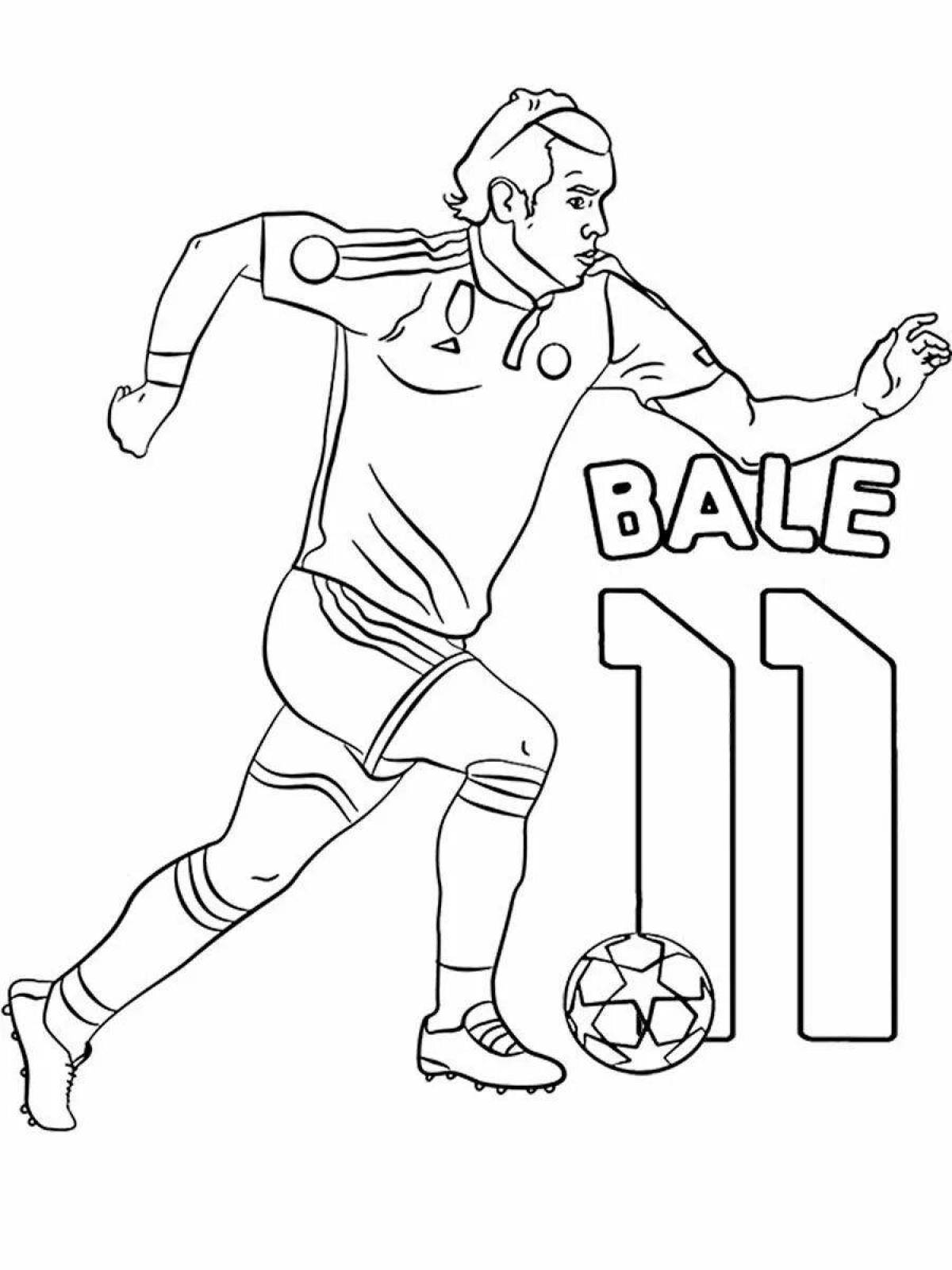 Coloring page agile football players