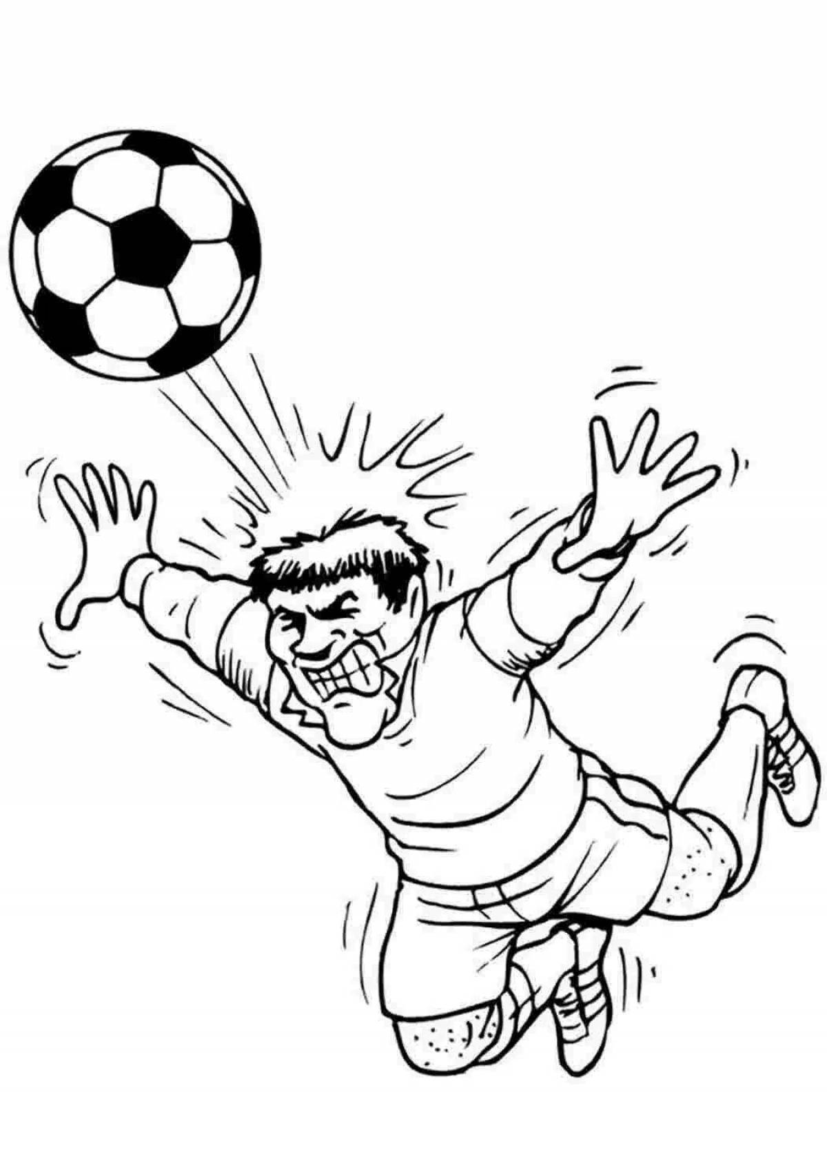 Coloring page graceful football players