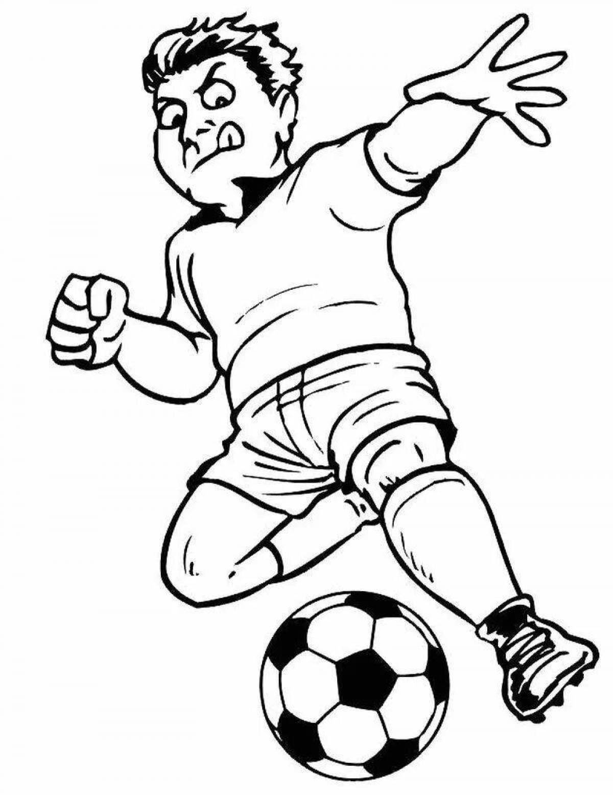 Fearless soccer players coloring page