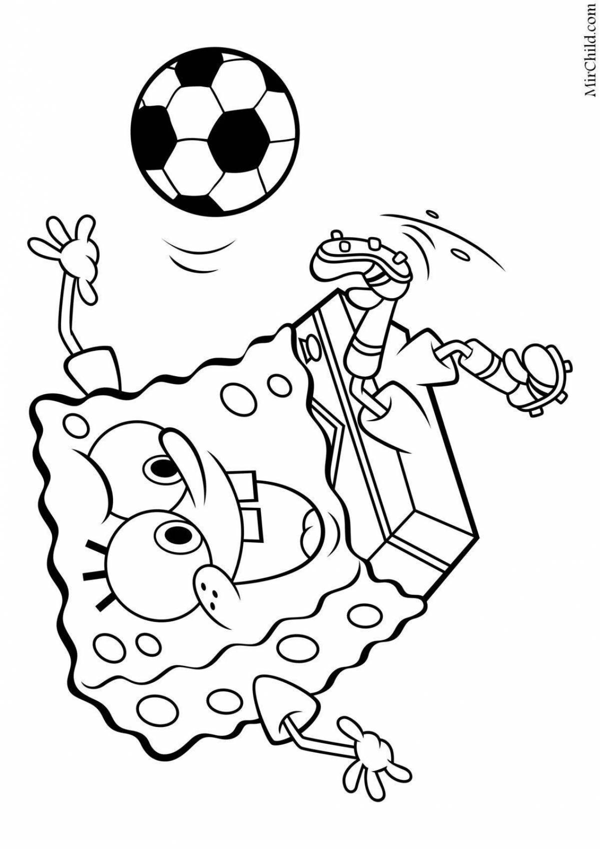 Courageous football players coloring page