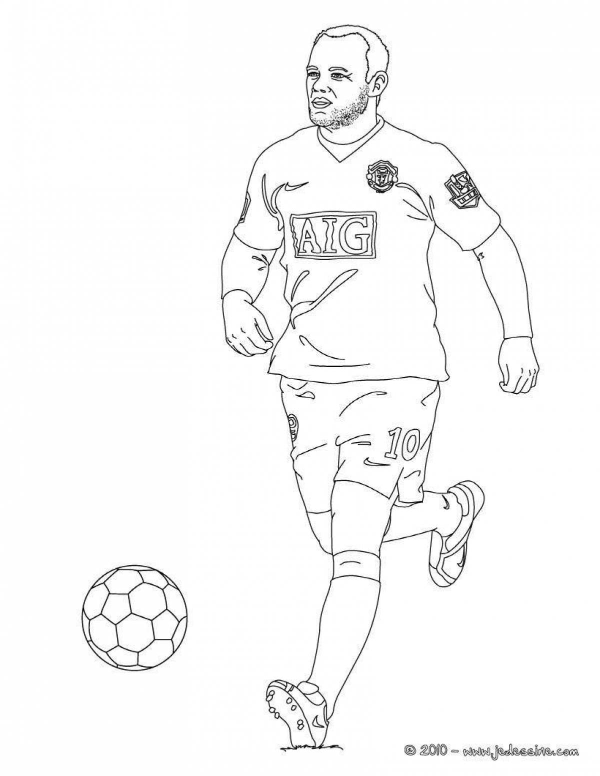Coloring page brave football players