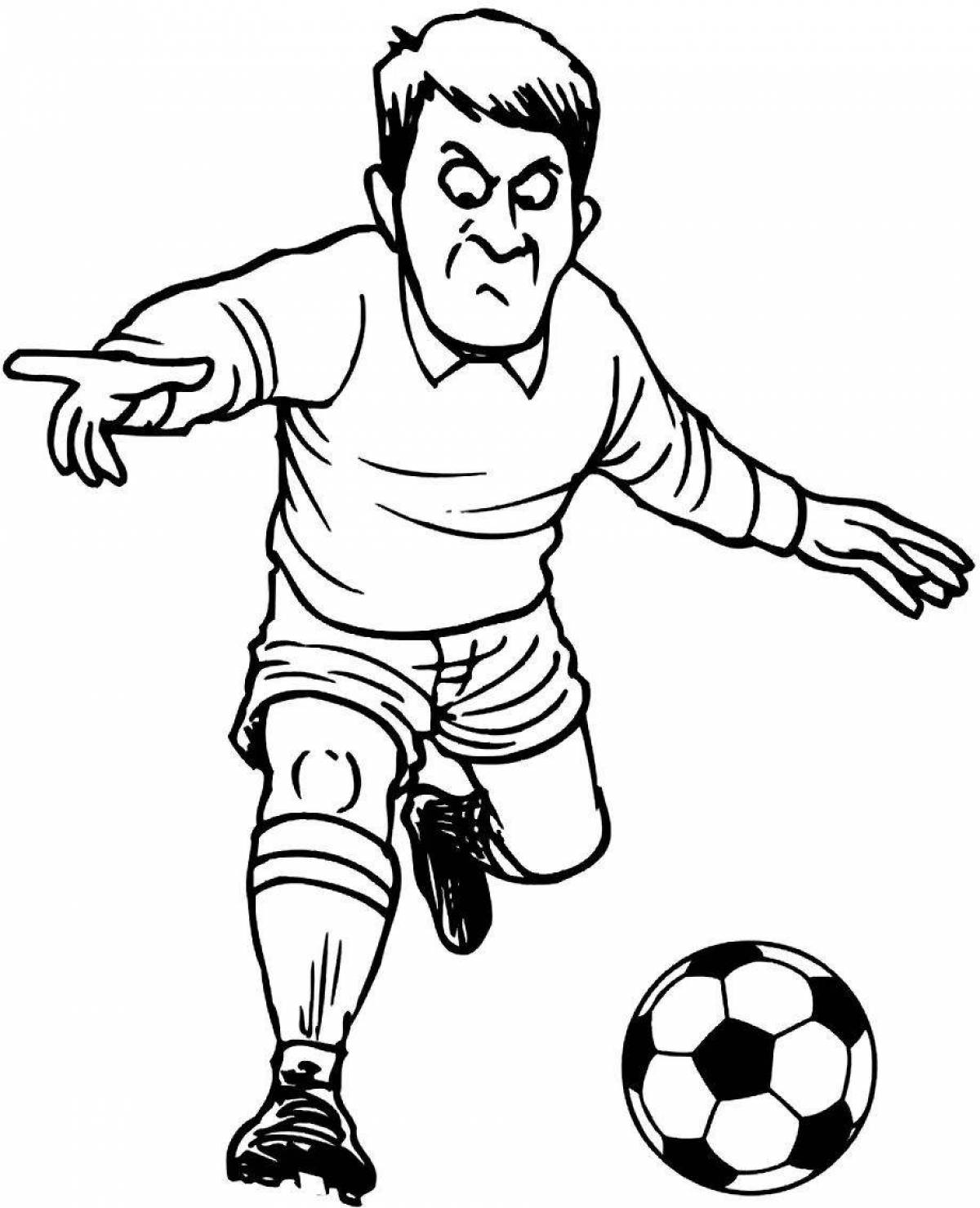 Coloring page determined football players
