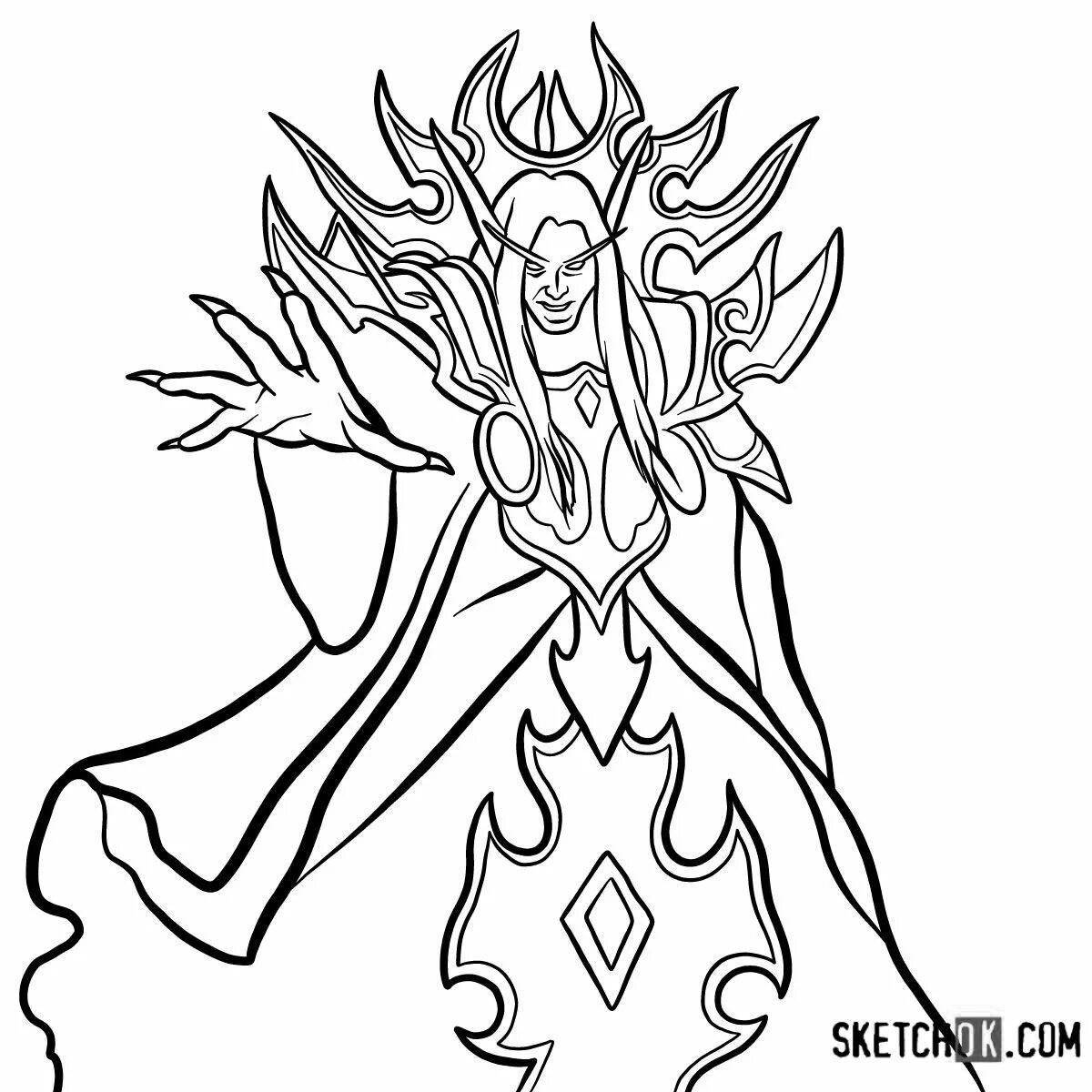 Warcraft 3 coloring page charm