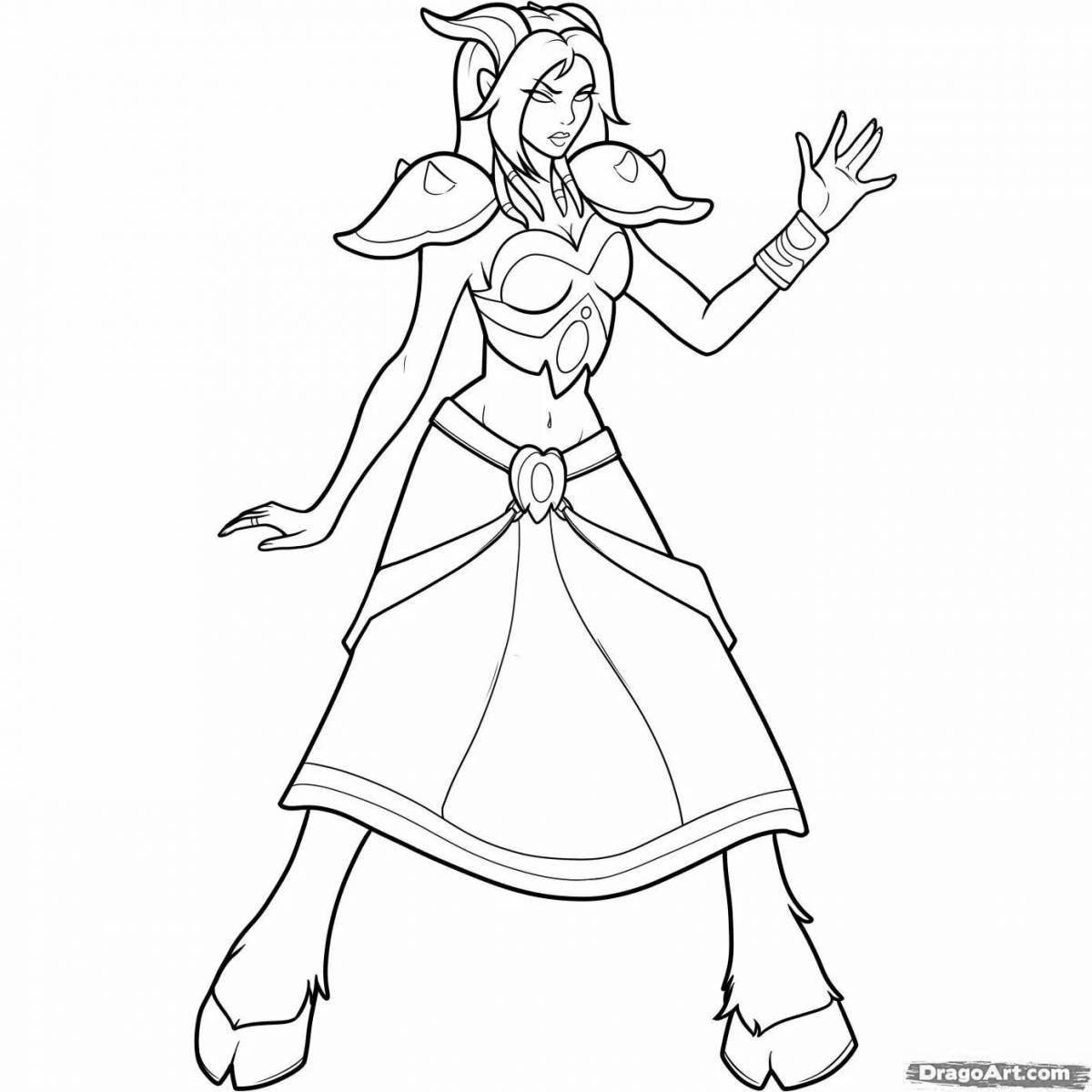 Radiant warcraft 3 coloring page