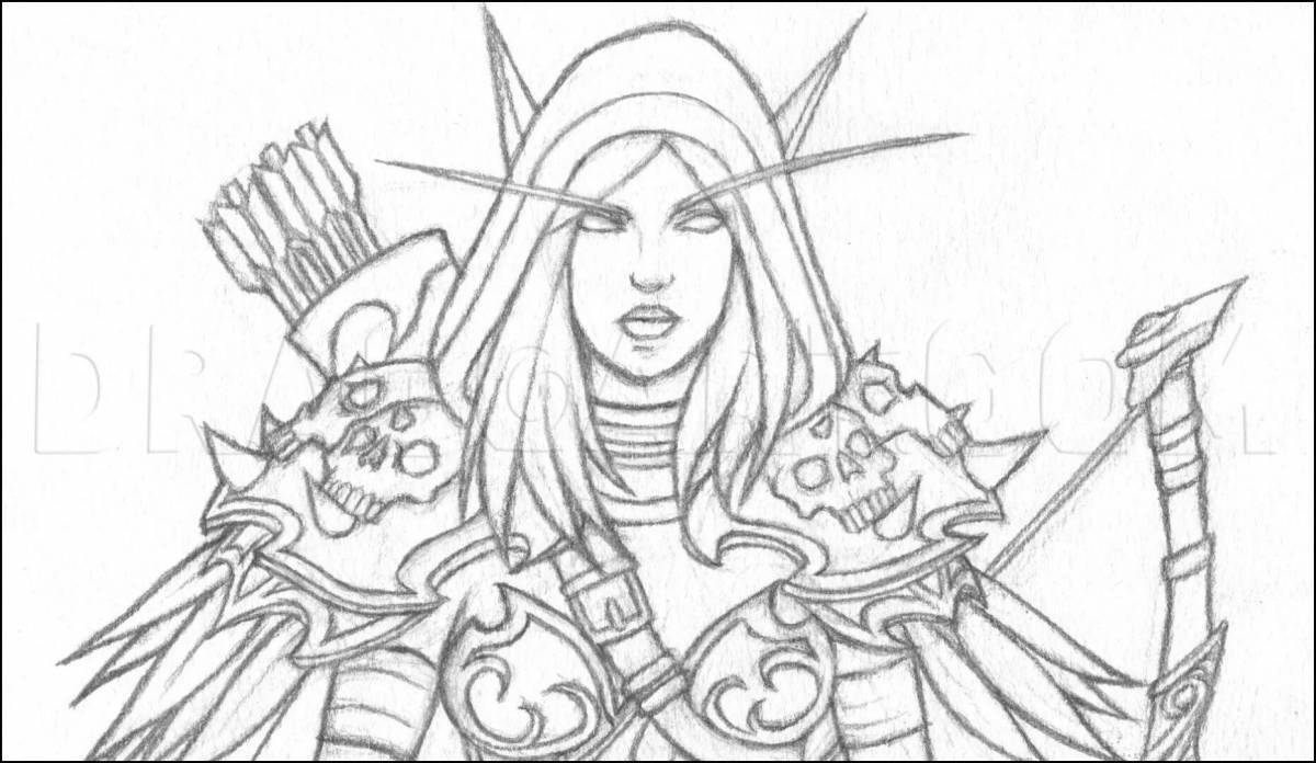 Warcraft 3 glitter coloring book