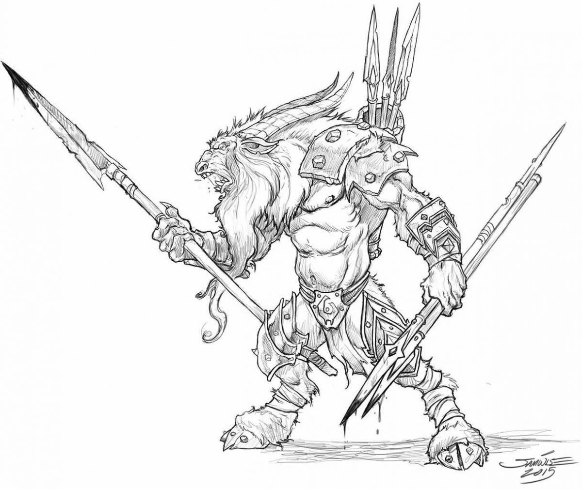 Photo Wonderful warcraft 3 coloring book