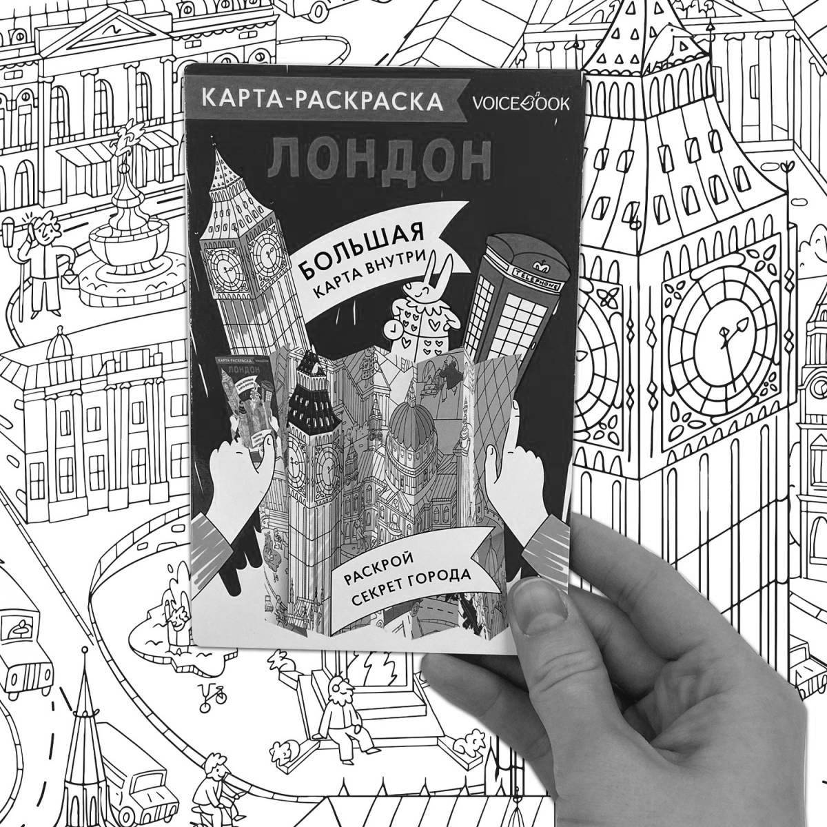 Coloring bright map of moscow