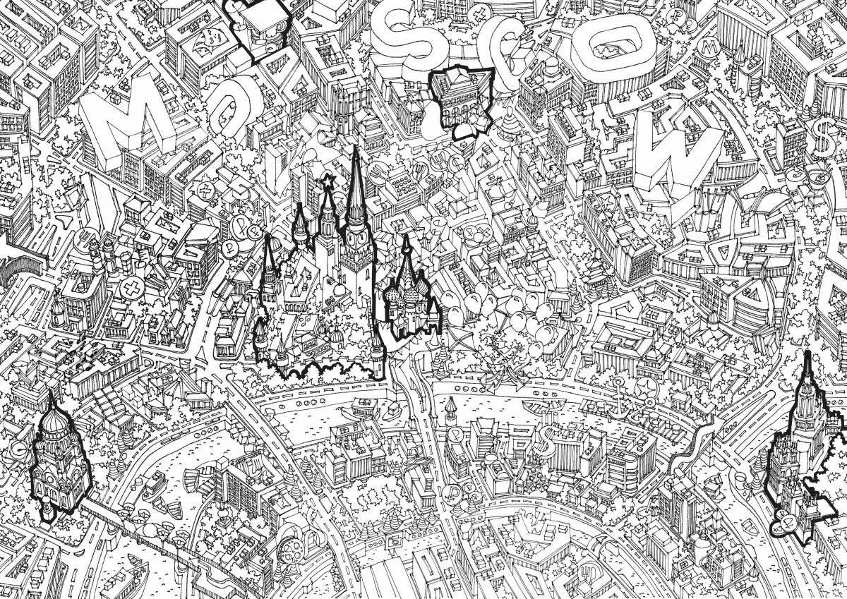 Attractive coloring of Moscow map