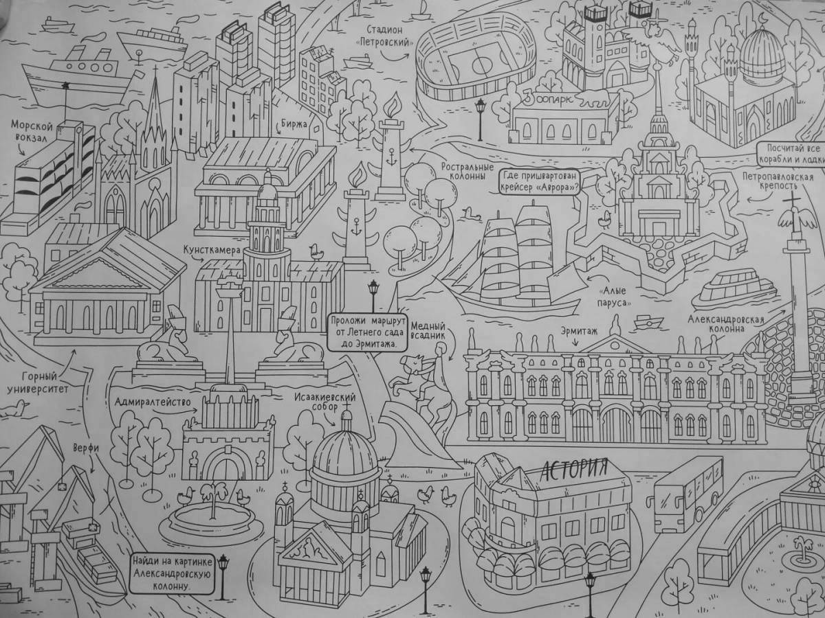 Coloring map of moscow