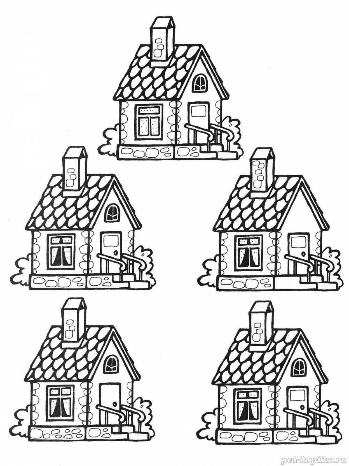 A fun and educational coloring house