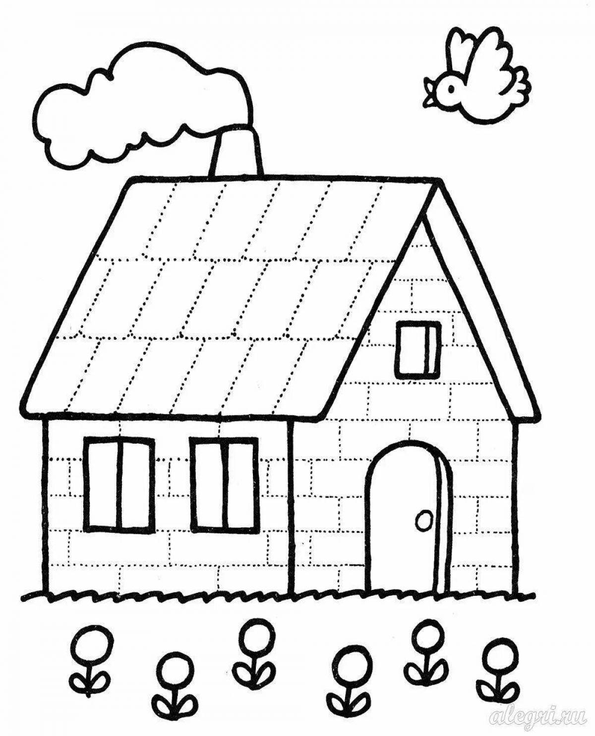 Amazing educational house coloring book