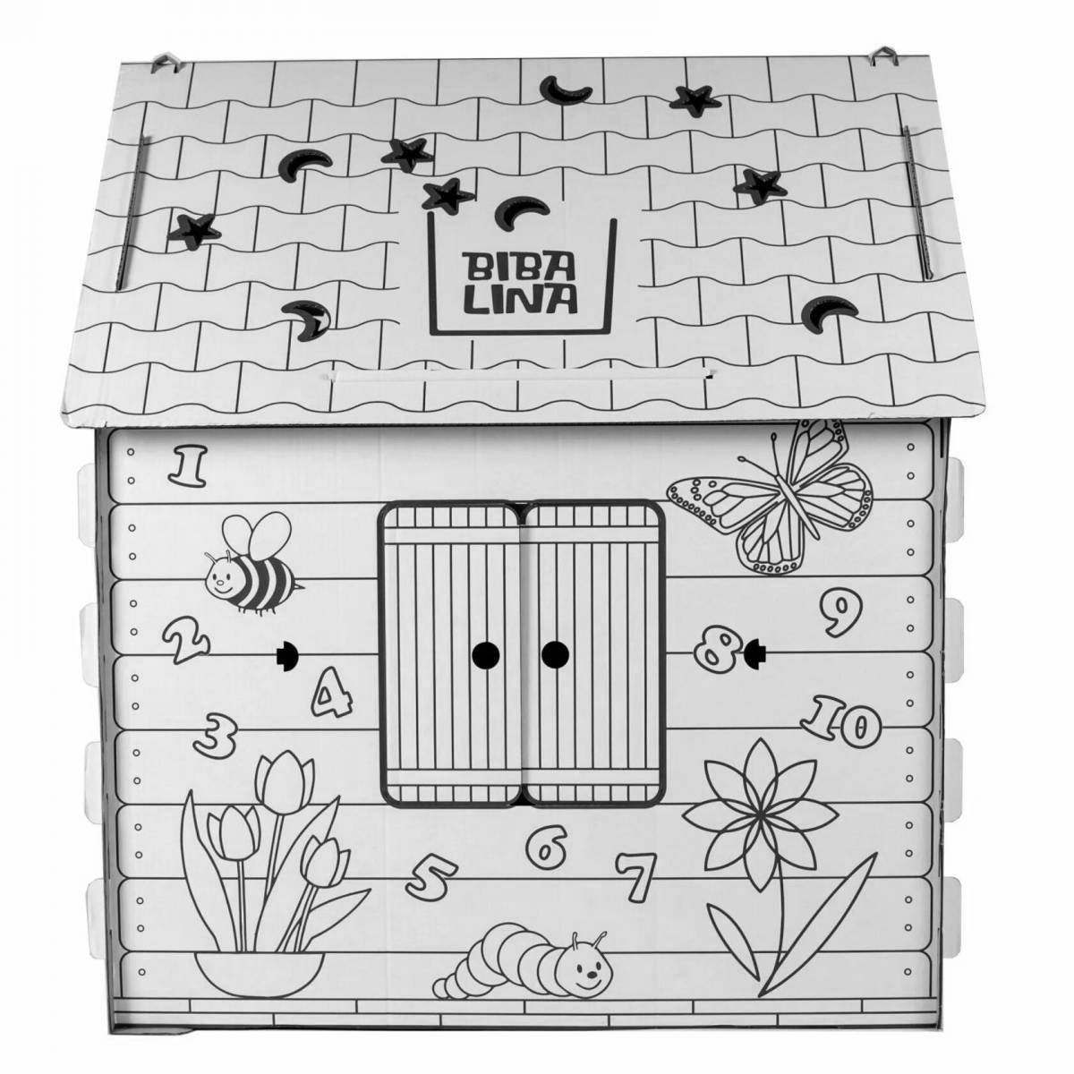 Impressive developing house coloring page