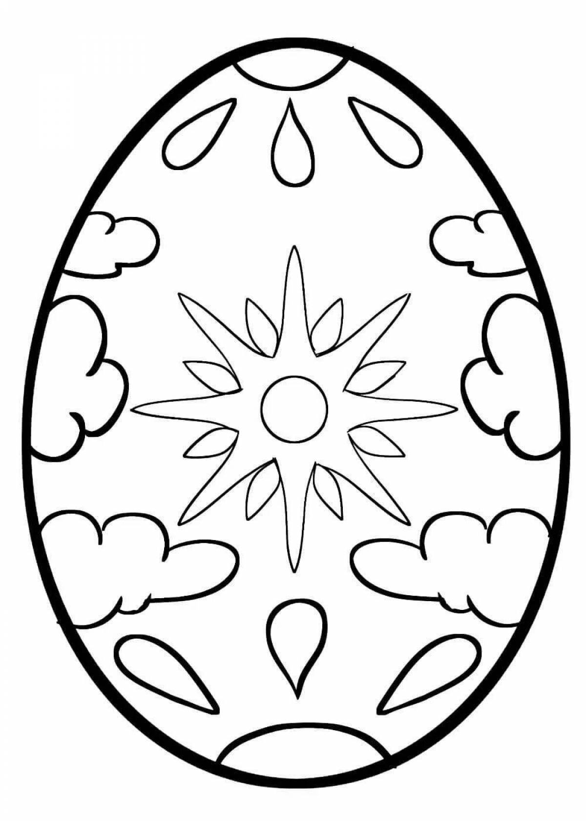 Colorful eggs coloring page
