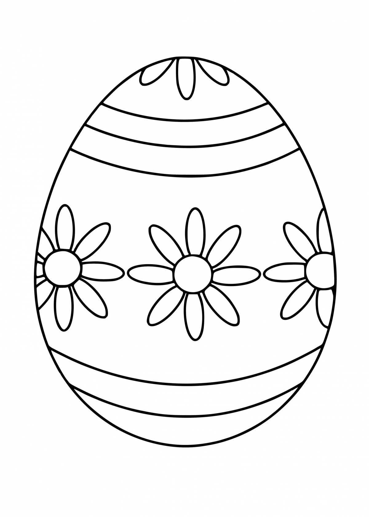 Colorful egg coloring activity