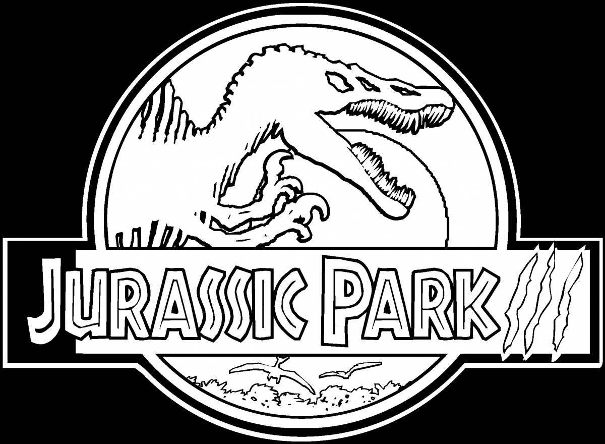 Vibrant Jurassic Park coloring book
