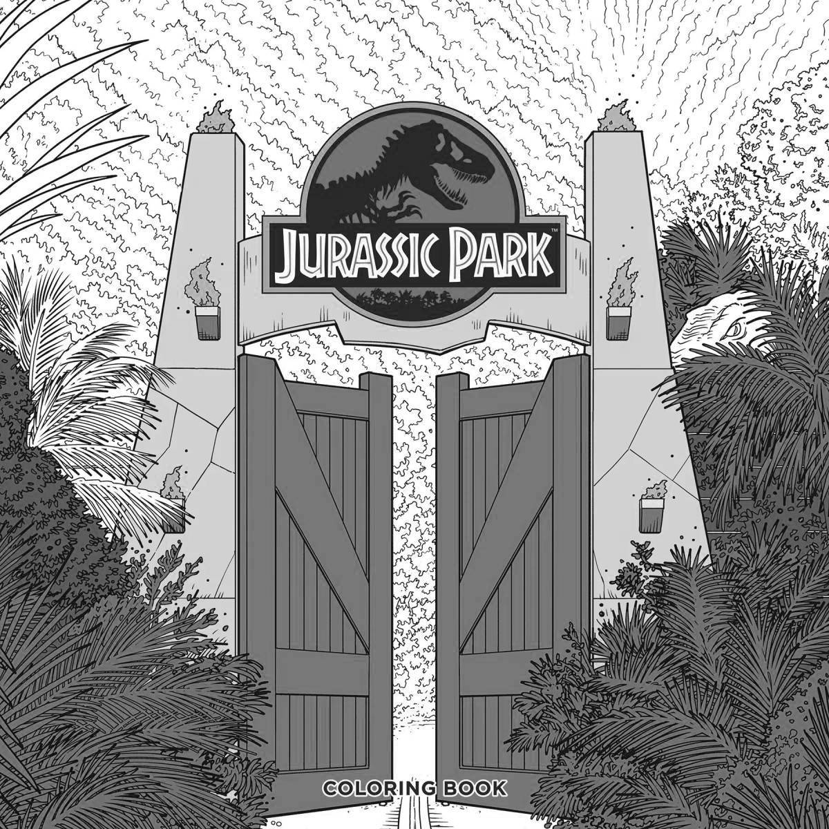 Radiant jurassic park coloring page