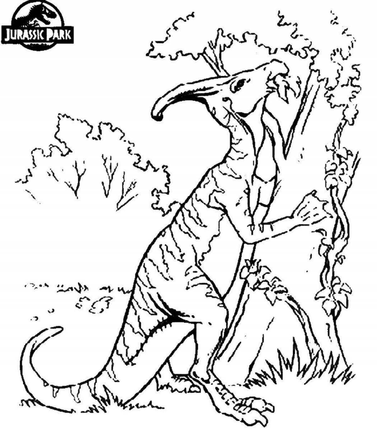 Grand Jurassic Park Coloring Page