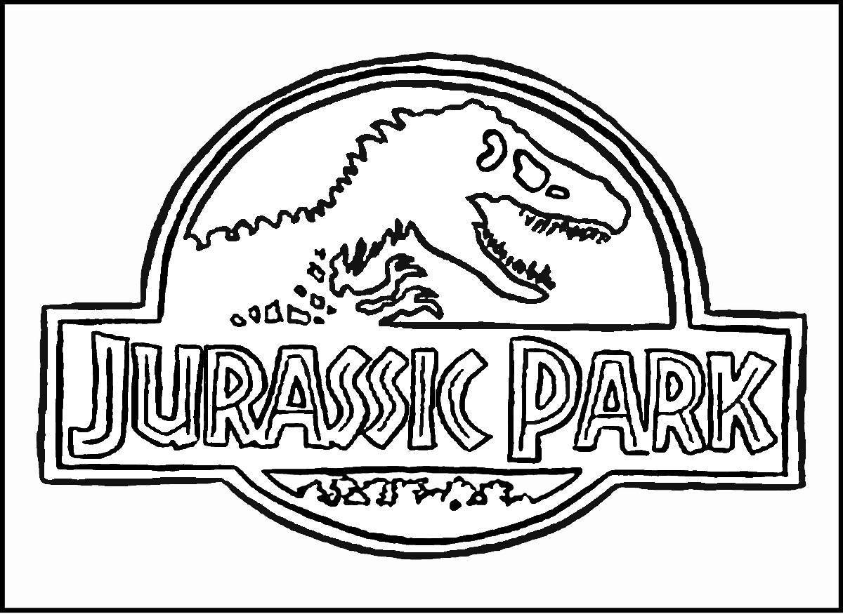 Colorful jurassic park coloring book