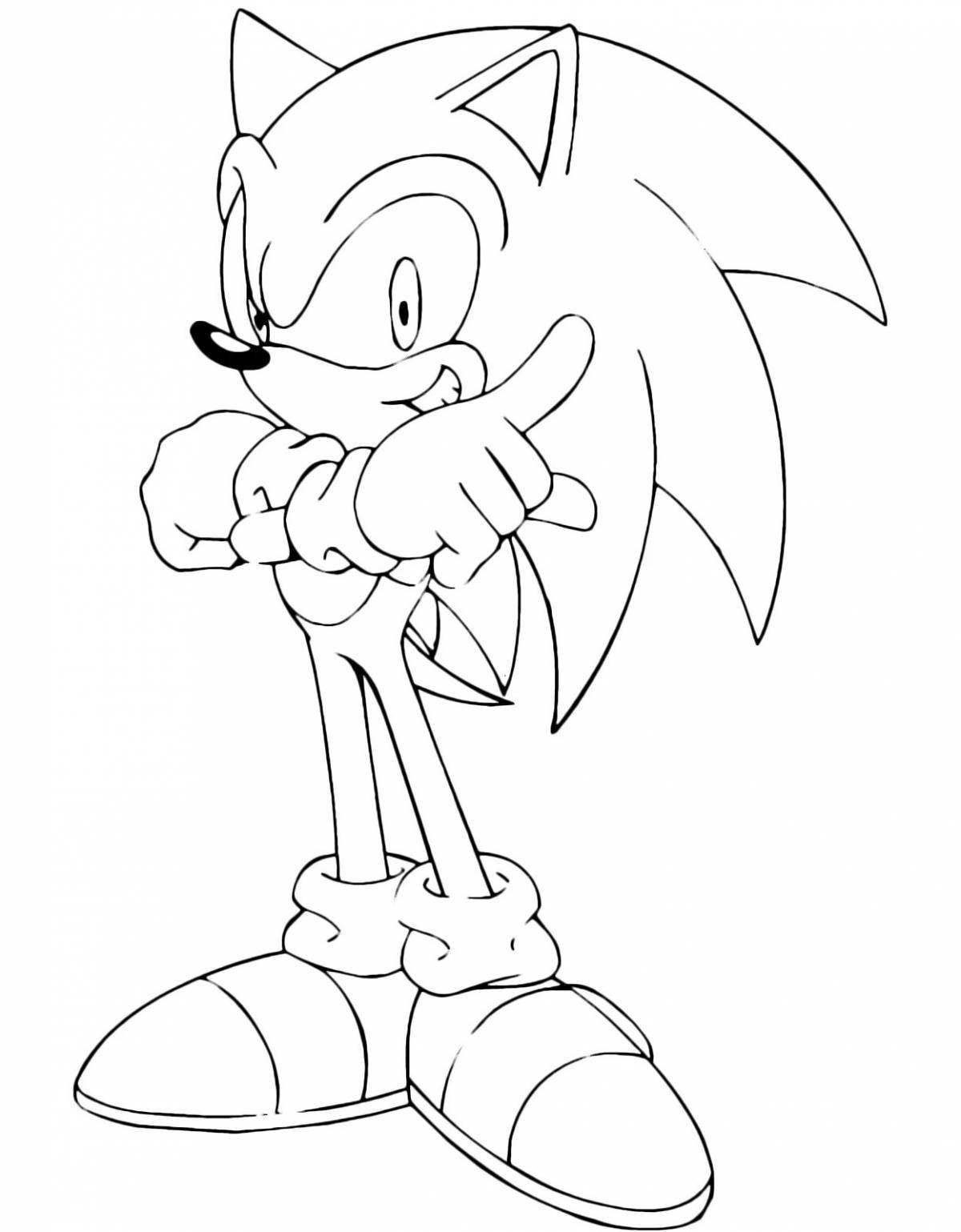 Radiant coloring page sonic boom