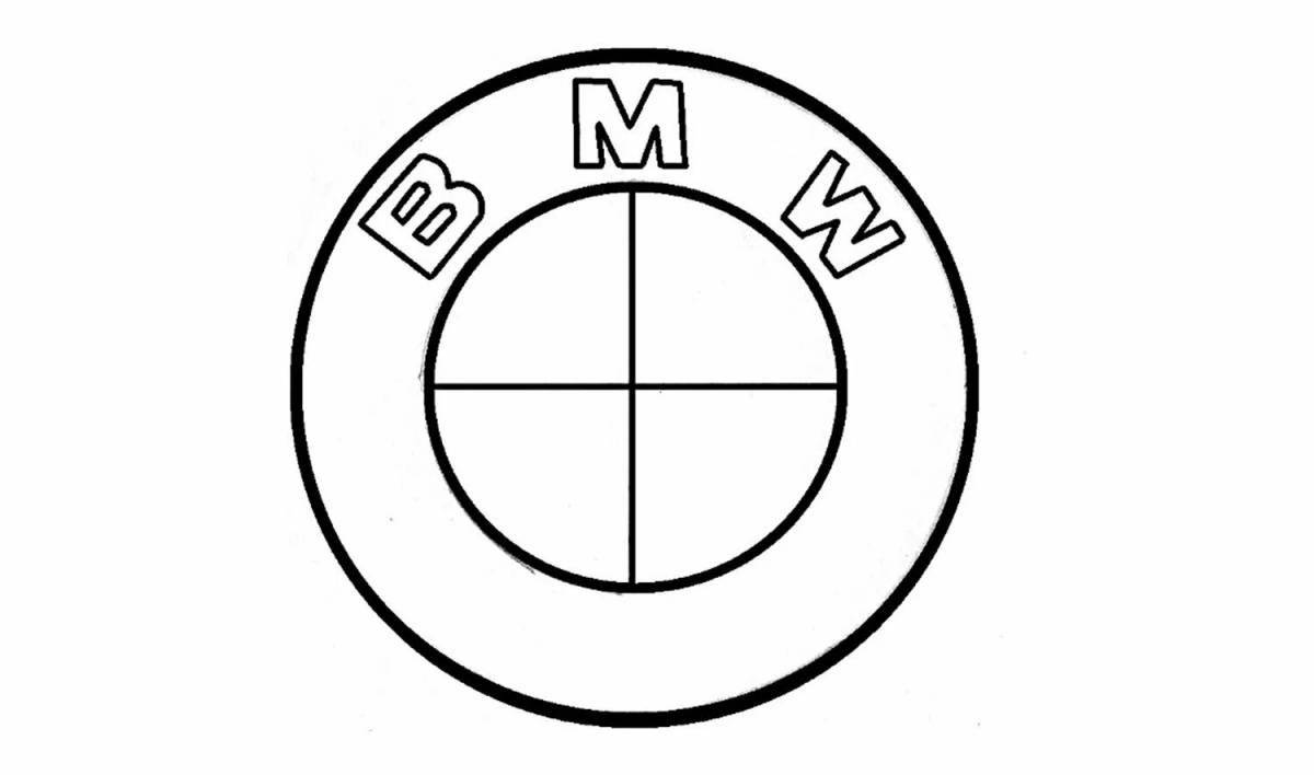 Coloring bright car icon