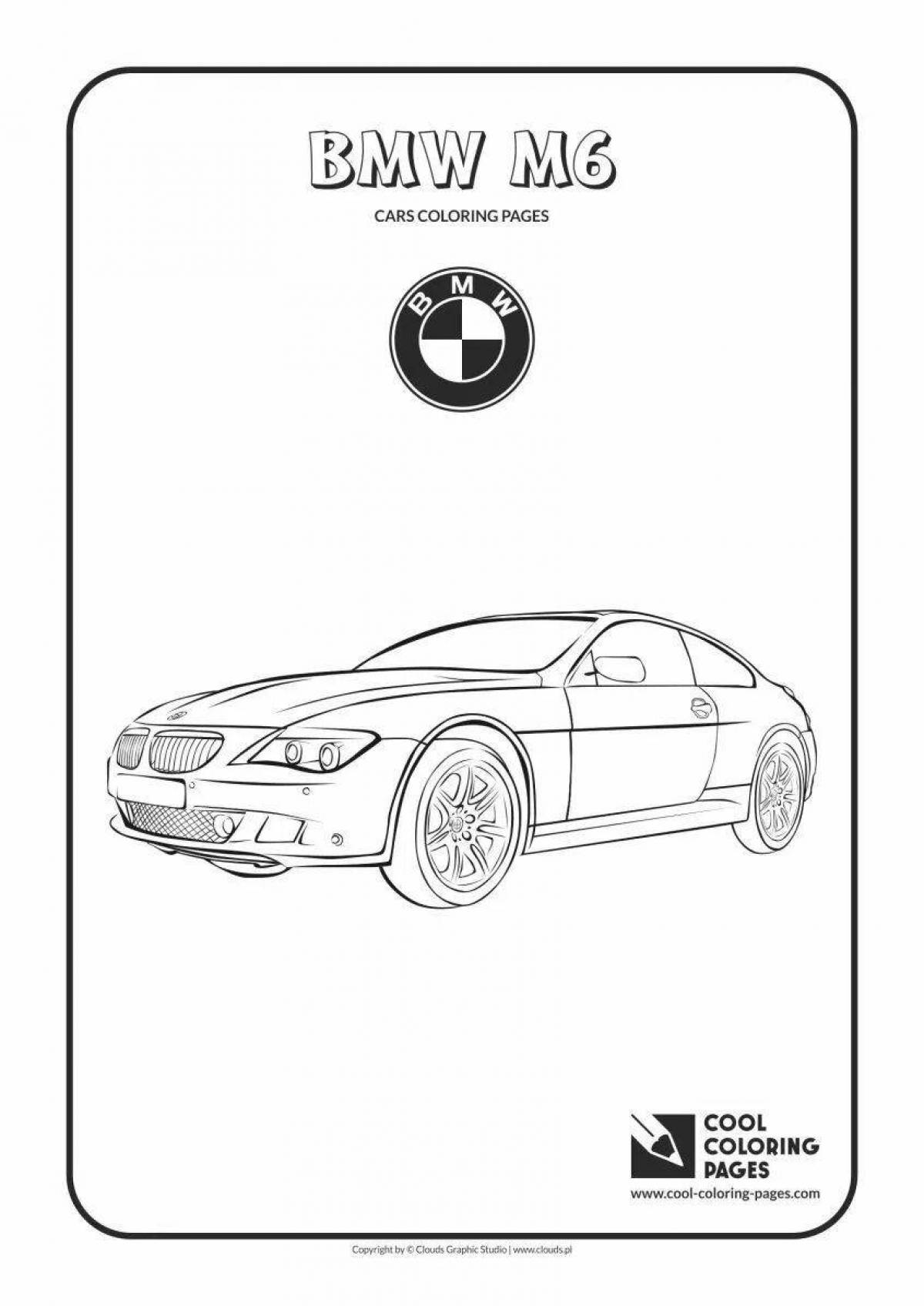 Coloring page with glowing car icon