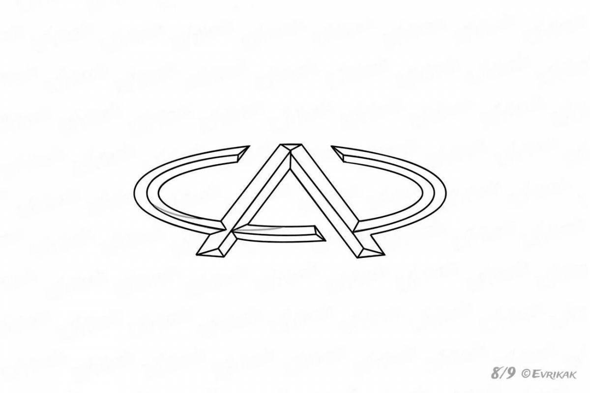 Vivacious car icon coloring page