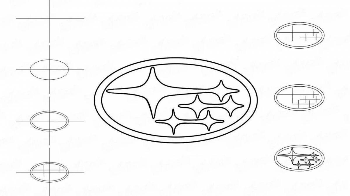 Car icon coloring page