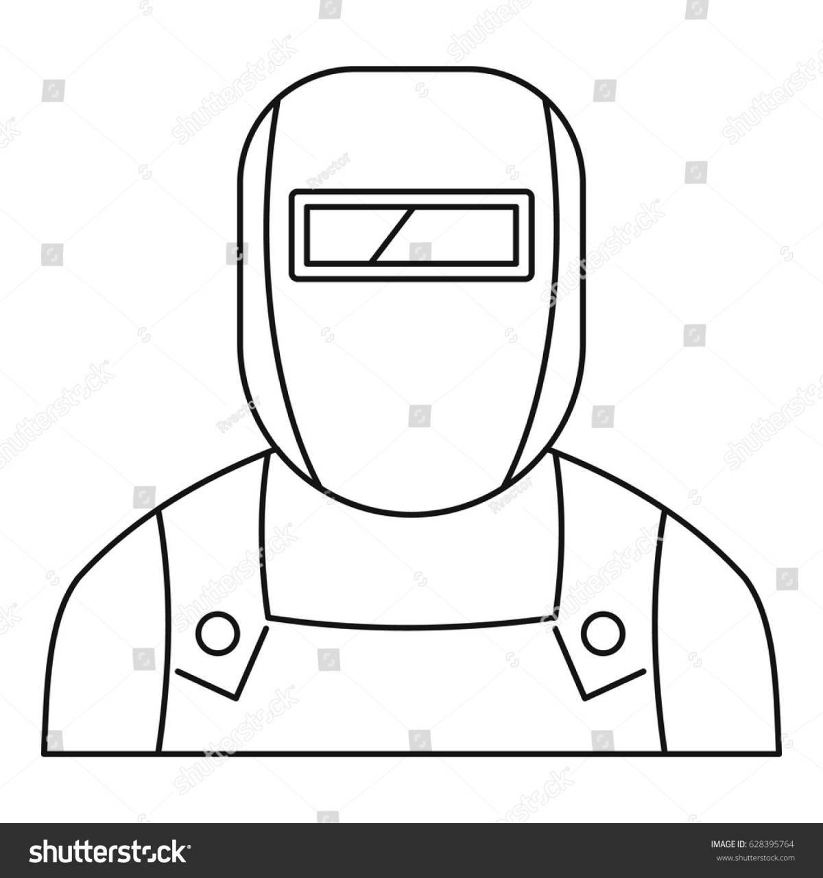 Dynamic welder coloring page