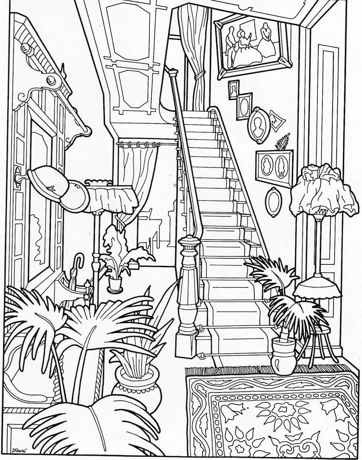 Elegant coloring rooms