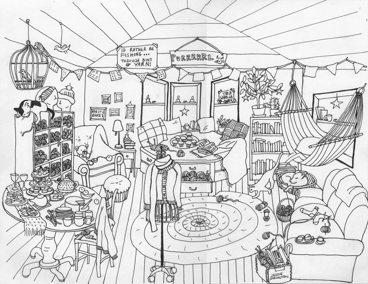 Fancy coloring rooms