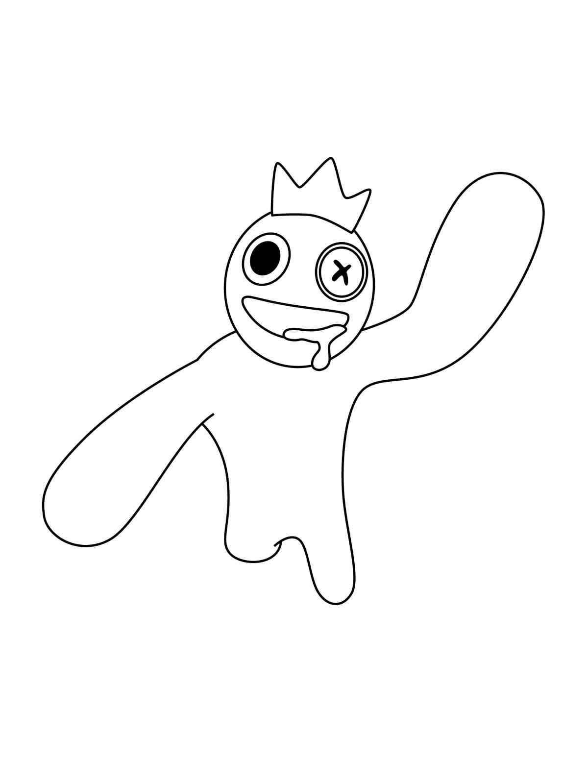 Coloring page enthusiastic rainbow friends