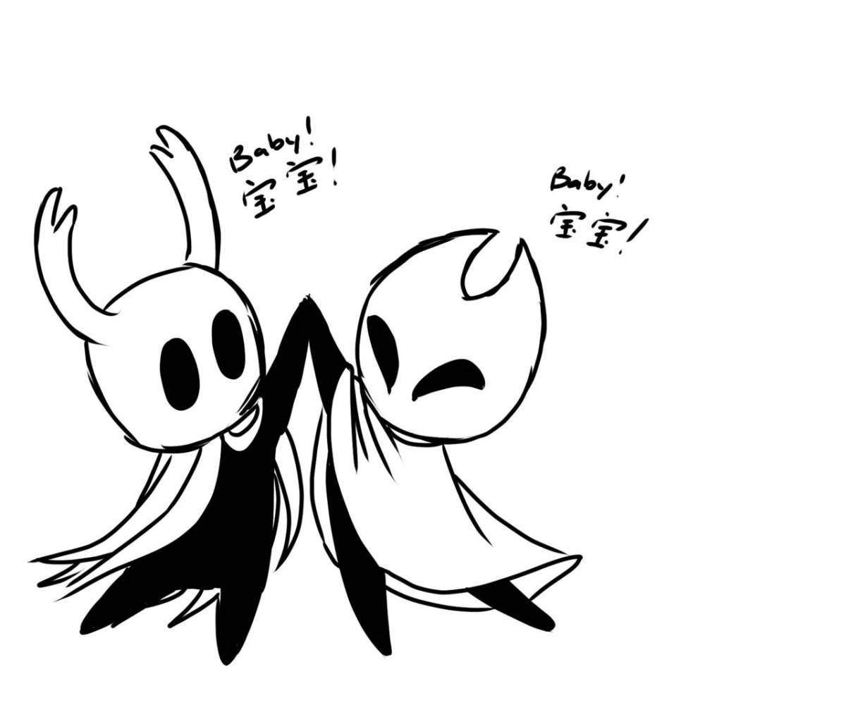 Luxury coloring hollow knight