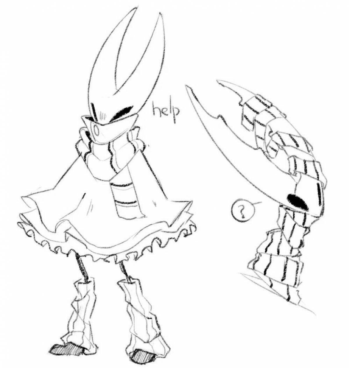 Раскраска exalted hollow knight