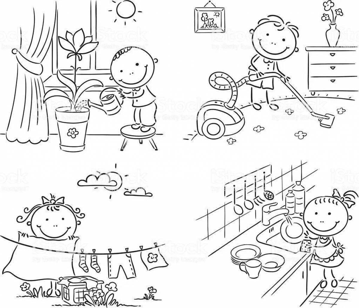 Радостная раскраска в помощь родителям