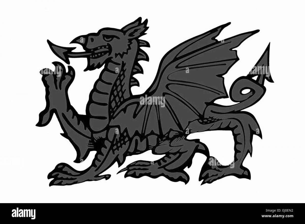 Colouring bright flag of wales