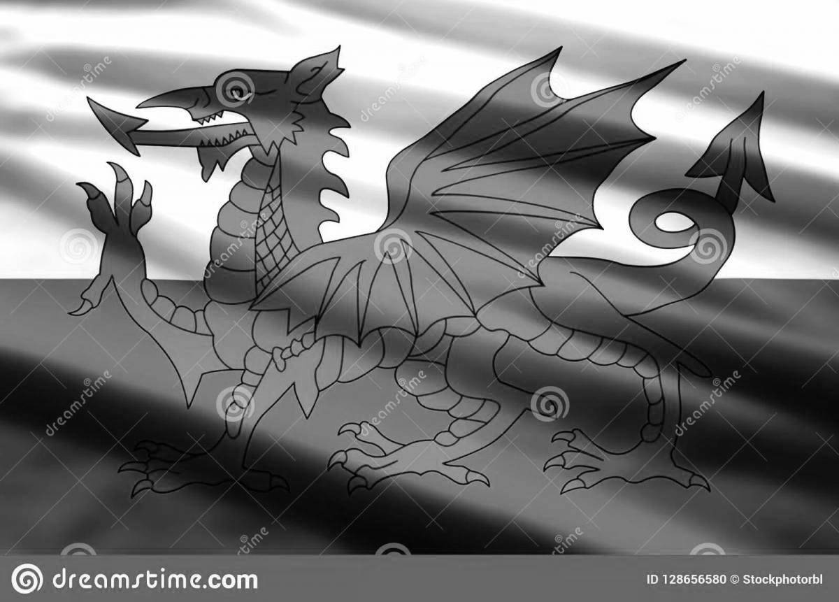 Brilliantly colored flag of wales