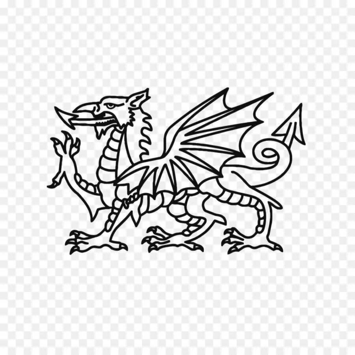 Блестяще раскрашенный флаг уэльса