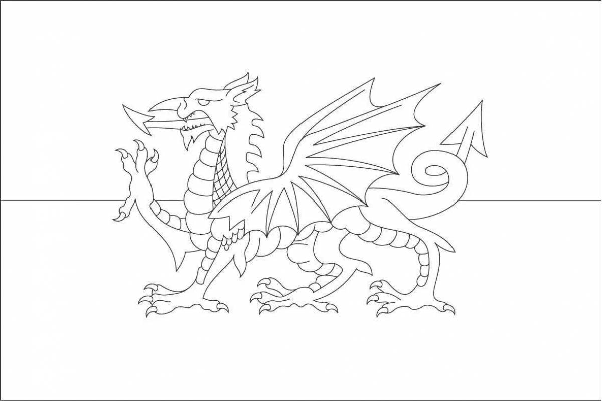 Colouring the flag of wales with a bright hue