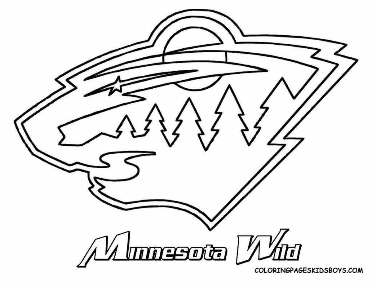 Colorful nhl hockey coloring page