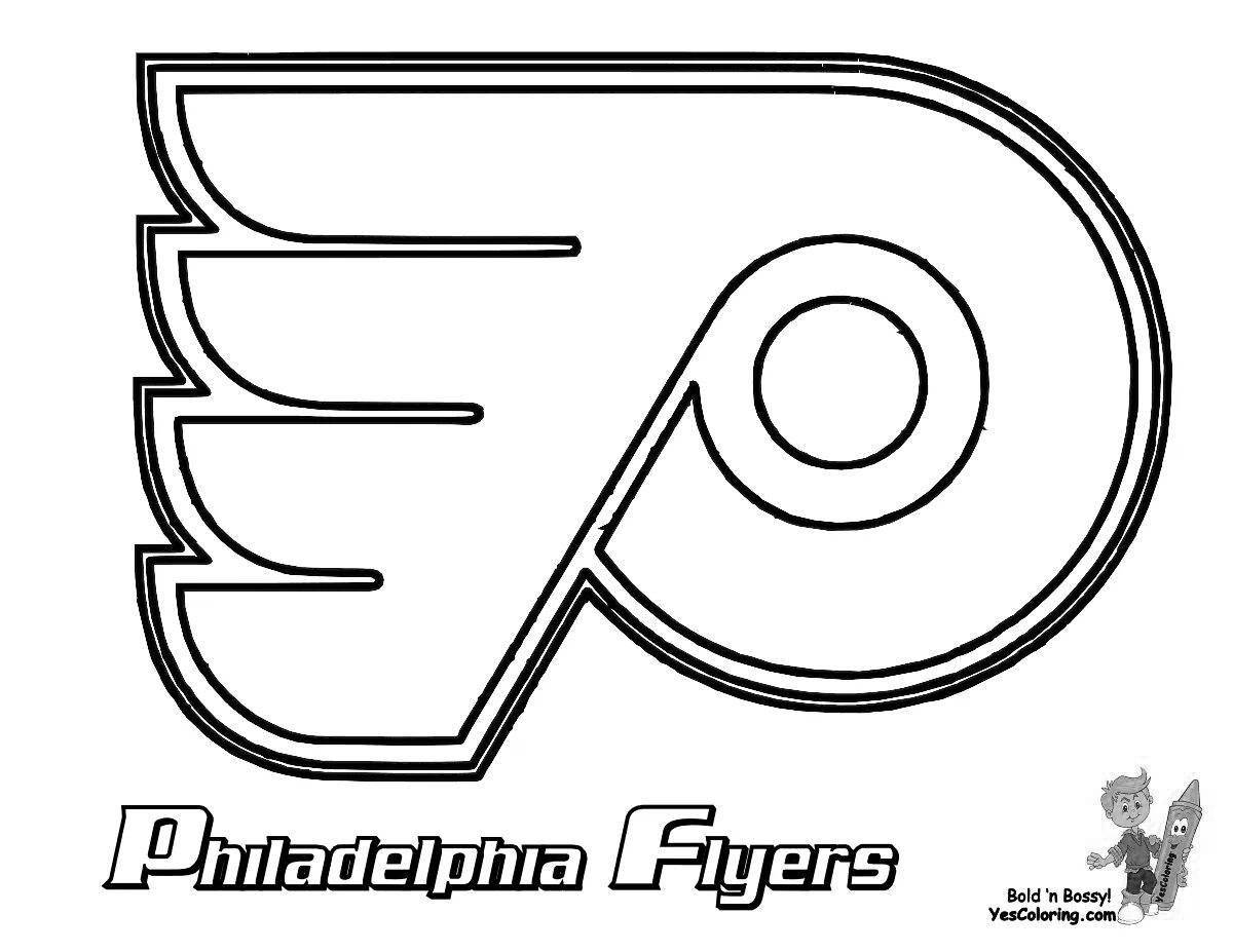NHL bright coloring page