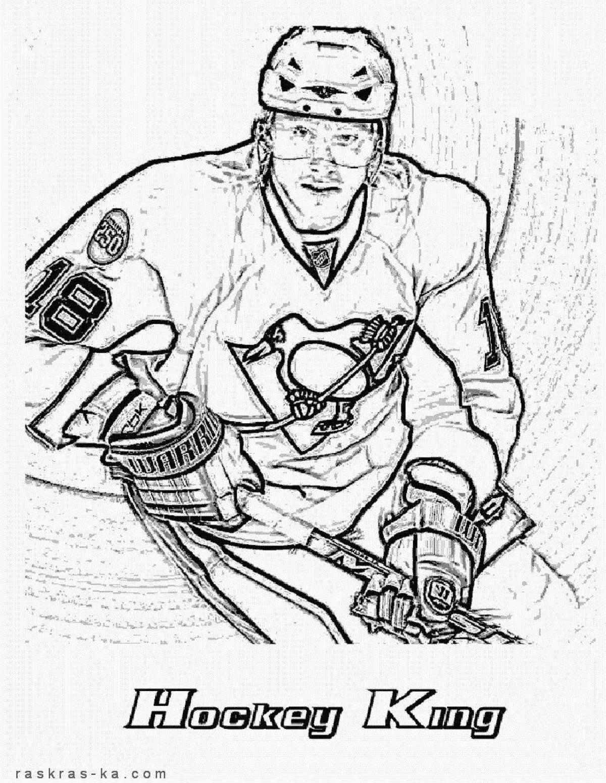 Exciting nhl hockey coloring book